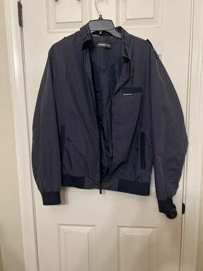 Members Only Men's Lightweight Jacket Size Medium Windbreaker Navy Blue